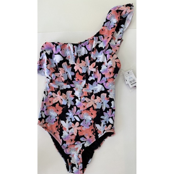 Time and TRU one piece floral print swimsuit sz L - Picture 2 of 7